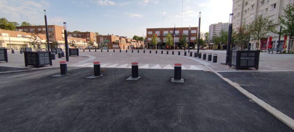 Photo des bornes escamotables automatiques à Maubeuge