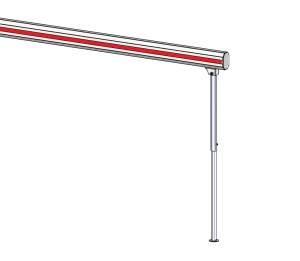 Illustration du pied mobile, accessoire pour barrière levante automatique de contrôle d'accès