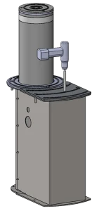 Illustration d"une borne rétractable semi-automatique de contrôle d'accès Challenger CA 600 SA